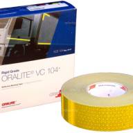 Светоотражающая лента Oralite VC104+ (Reflexite) Rigid Grade (для жесткой поверхности) - Светоотражающая лента Oralite VC104+ (Reflexite) Rigid Grade (для жесткой поверхности) желтая, рулон 50 метров