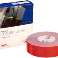 Светоотражающая лента Oralite VC104+ (Reflexite) Rigid Grade (для жесткой поверхности) - Светоотражающая лента Oralite VC104+ (Reflexite) Rigid Grade (для жесткой поверхности) красная, рулон 50 метров