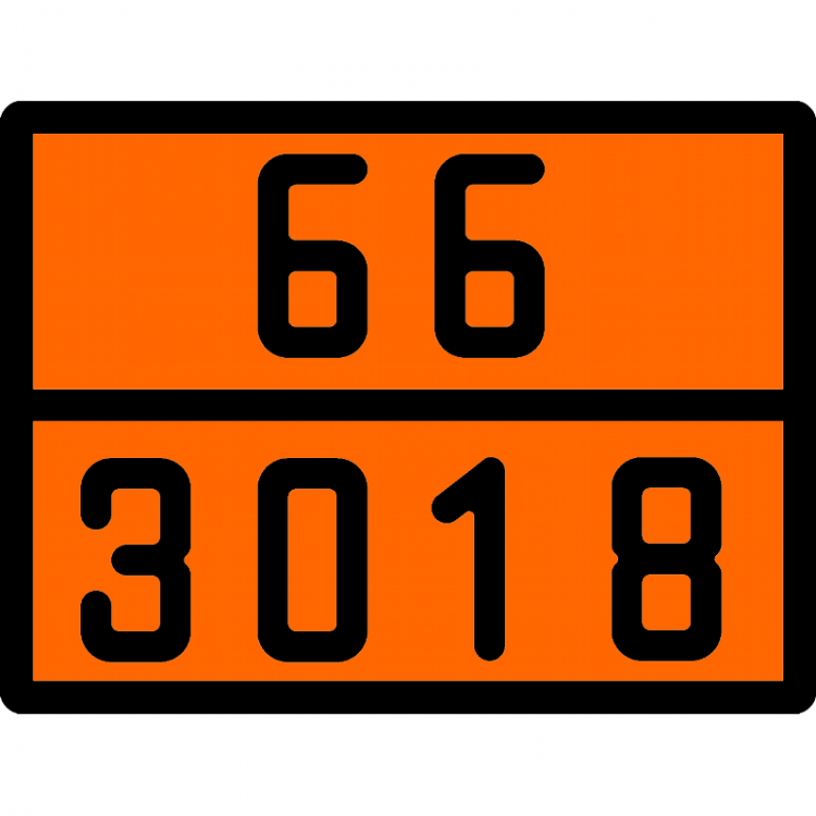 Табличка по ДОПОГ 66/3018 (пестицид фосфорорганический жидкий токсичный)