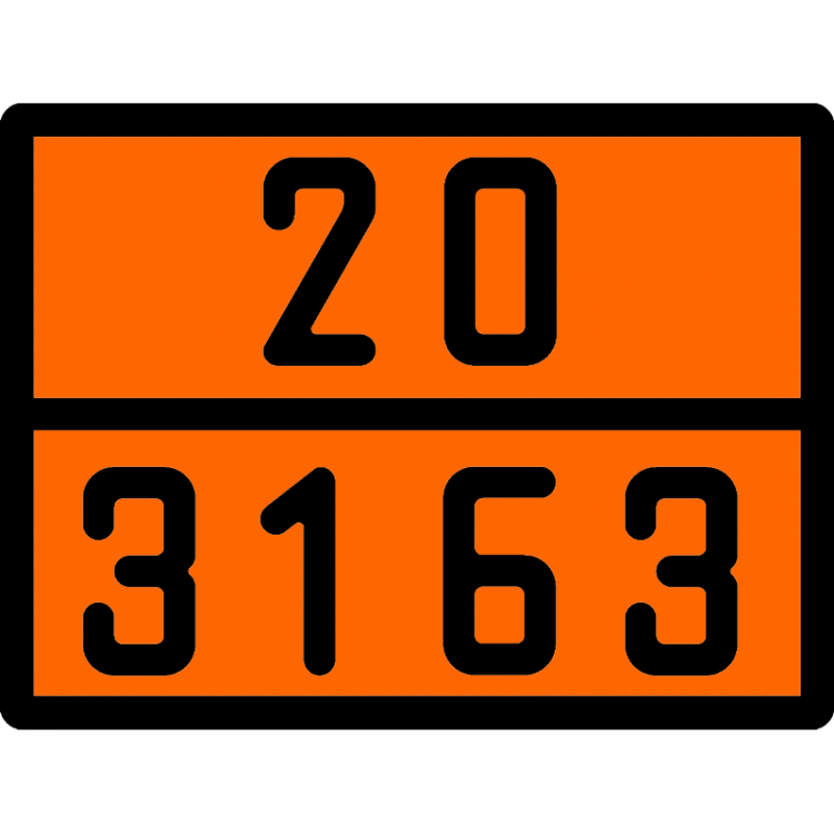 Табличка по ДОПОГ 20/3163 (газ сжиженный, н.у.к.)