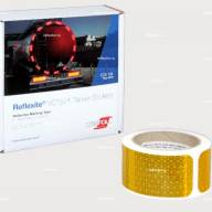 Светоотражающая лента Oralite VC104+ (Reflexite) Tanker Stickers (для торца цистерн) - Светоотражающая лента Oralite VC104+ (Reflexite) Tanker Stickers (для торца цистерн)