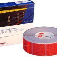 Светоотражающая лента Oralite VC104+ (Reflexite) Curtain Grade Segmented (сегментированная для тента) - Светоотражающая лента Oralite VC104+ (Reflexite﻿﻿﻿﻿) Curtain Grade Segmented красная