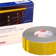 Светоотражающая лента Oralite VC104+ (Reflexite) Curtain Grade Segmented (сегментированная для тента) - Светоотражающая лента Oralite VC104+ (Reflexite﻿﻿﻿﻿) Curtain Grade Segmented желтая