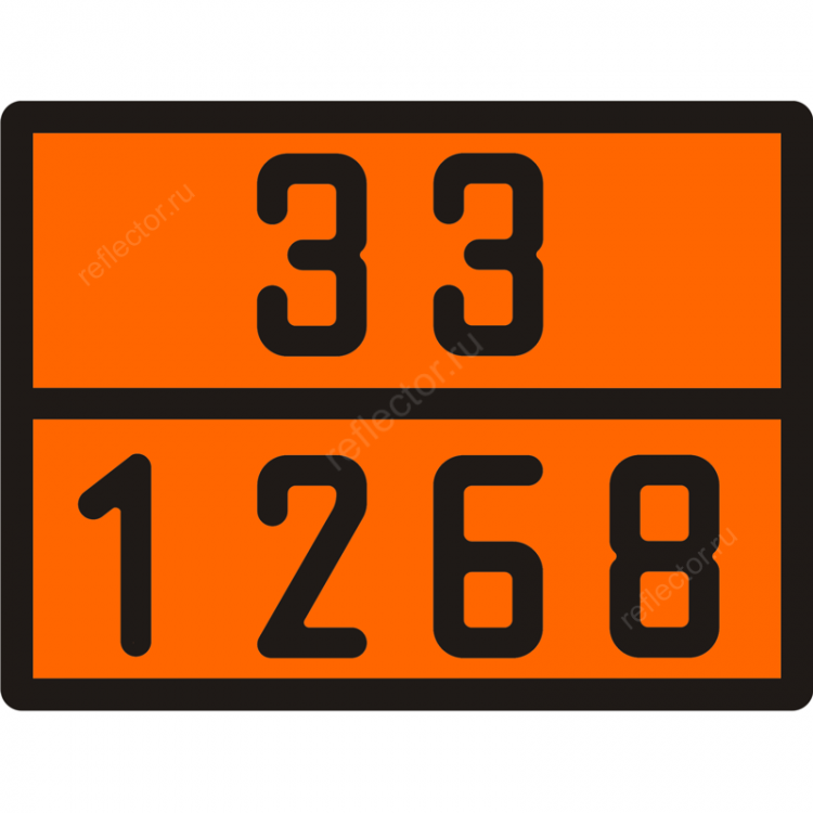 Табличка по ДОПОГ 33/1268 (нефти дистилляты и нефтепродукты, н.у.к.)