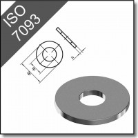 Шайба плоская увеличенная ISO 7093 (DIN 9021), нерж. сталь A2