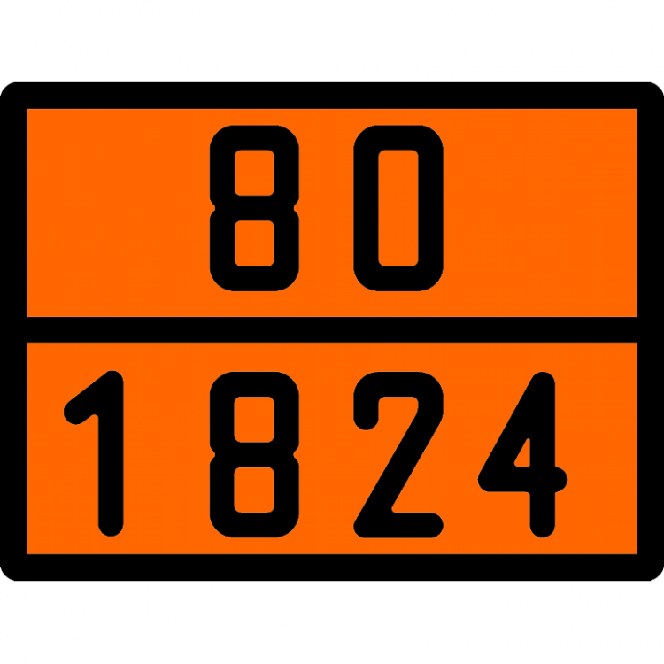 Табличка по ДОПОГ 80/1824 (натрия гидроксида раствор)