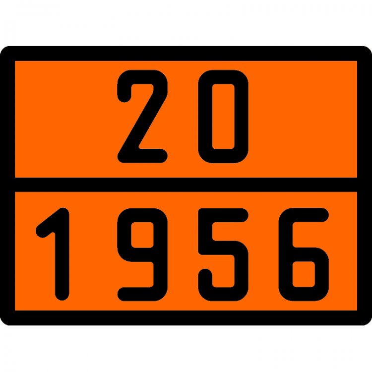 Табличка по ДОПОГ 20/1956 (газ сжатый, н.у.к.)